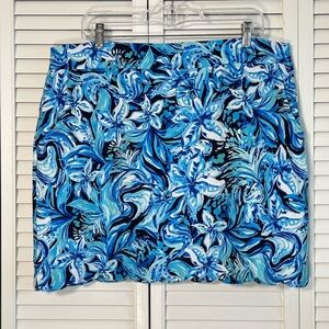 Tropical Blue Floral Women's Skort